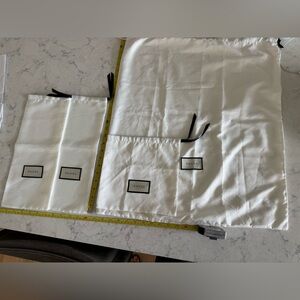 Gucci White Satin Dust Bag Set - 4 Pieces